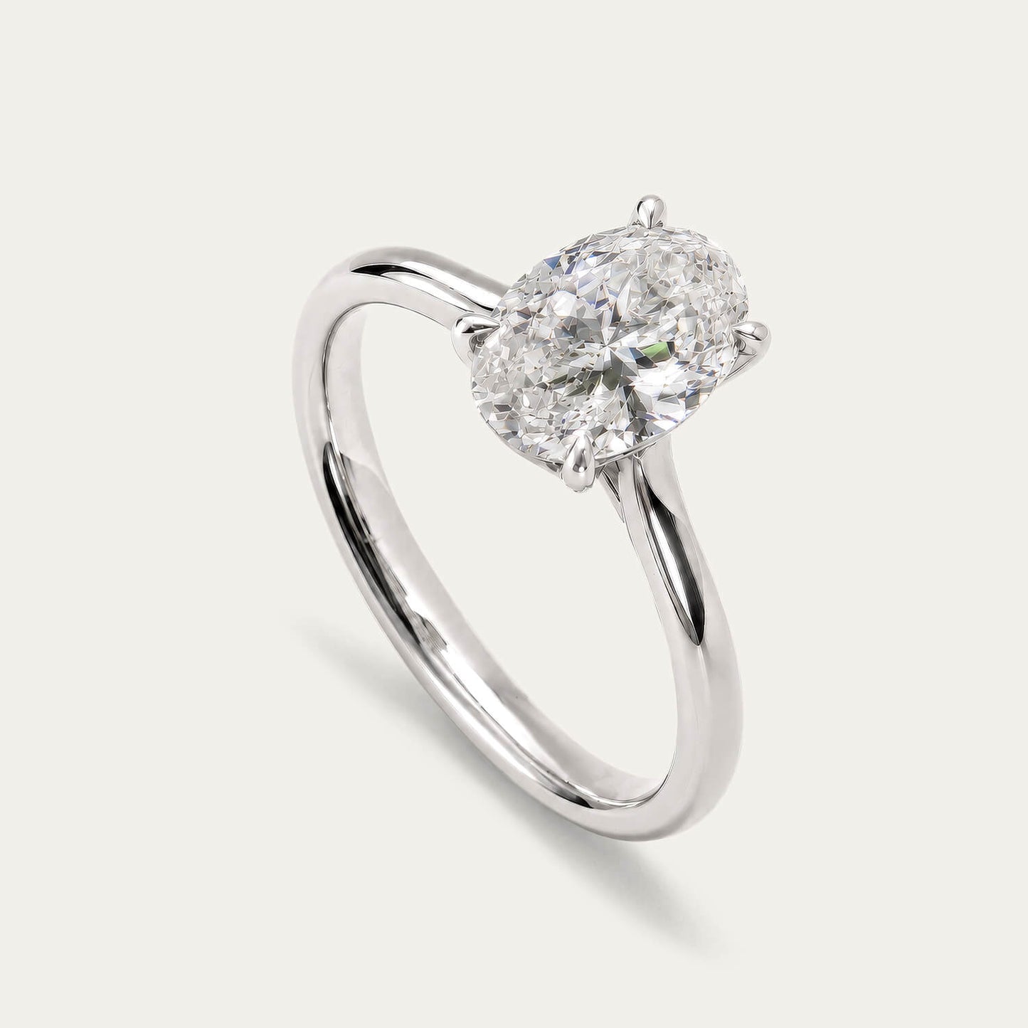 Born NOVA Platinum 1.50ct Oval Lab Grown Diamond Solitaire Ring