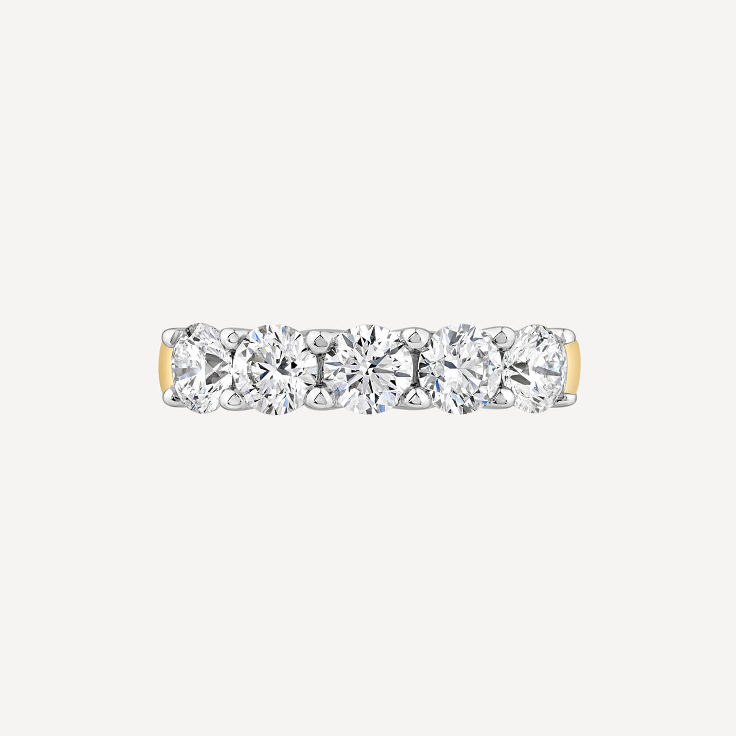 Born 18ct Yellow Gold 5 Stone 1ct Lab Grown Diamond Eternity Ring