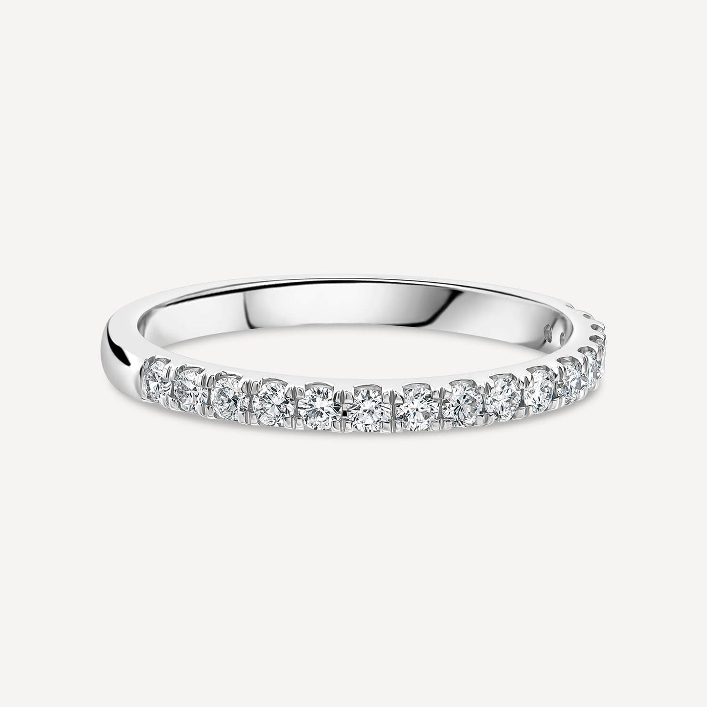 Born Platinum 0.25ct Lab Grown Diamond Claw Set Half Eternity Wedding Ring
