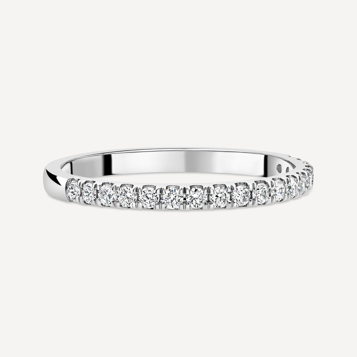 Born Platinum 0.20ct Lab Grown Diamond Claw Set Half Eternity Wedding Ring
