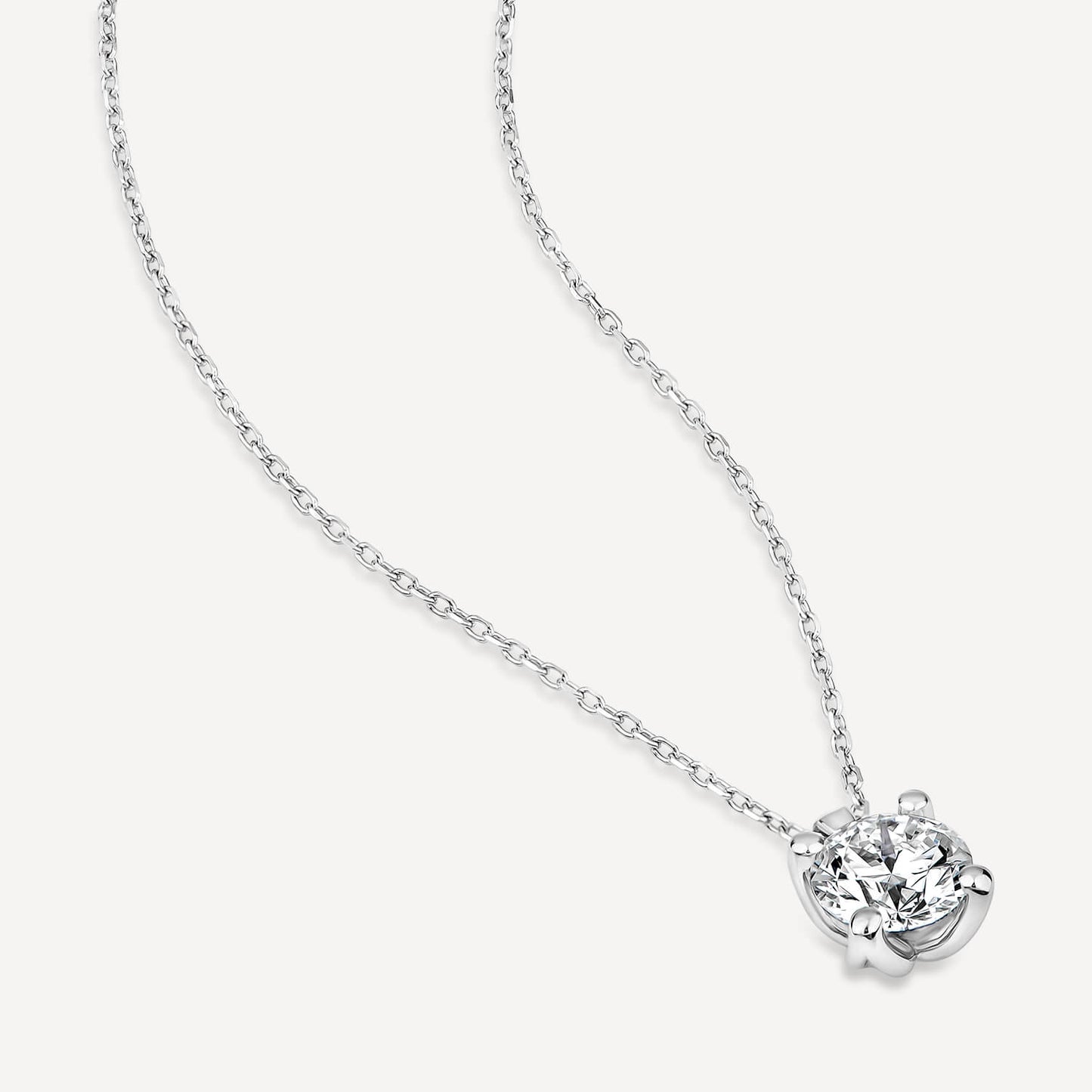 Born 9ct White Gold 1.00ct Lab Grown Brilliant Diamond Pendant