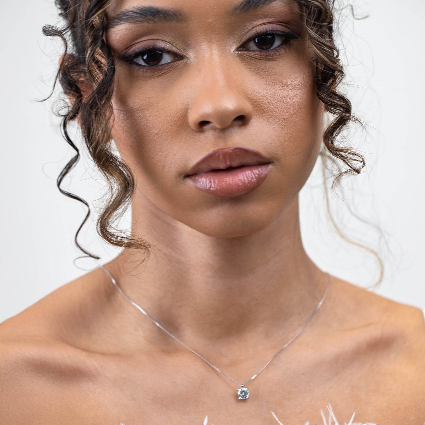 Born 9ct White Gold 1.00ct Lab Grown Brilliant Diamond Pendant