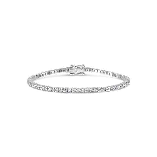 Born 9ct White Gold 2.00ct Lab Grown Diamond Tennis Bracelet