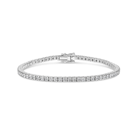 Born 9ct White Gold 3.00ct Lab Grown Diamond Tennis Bracelet