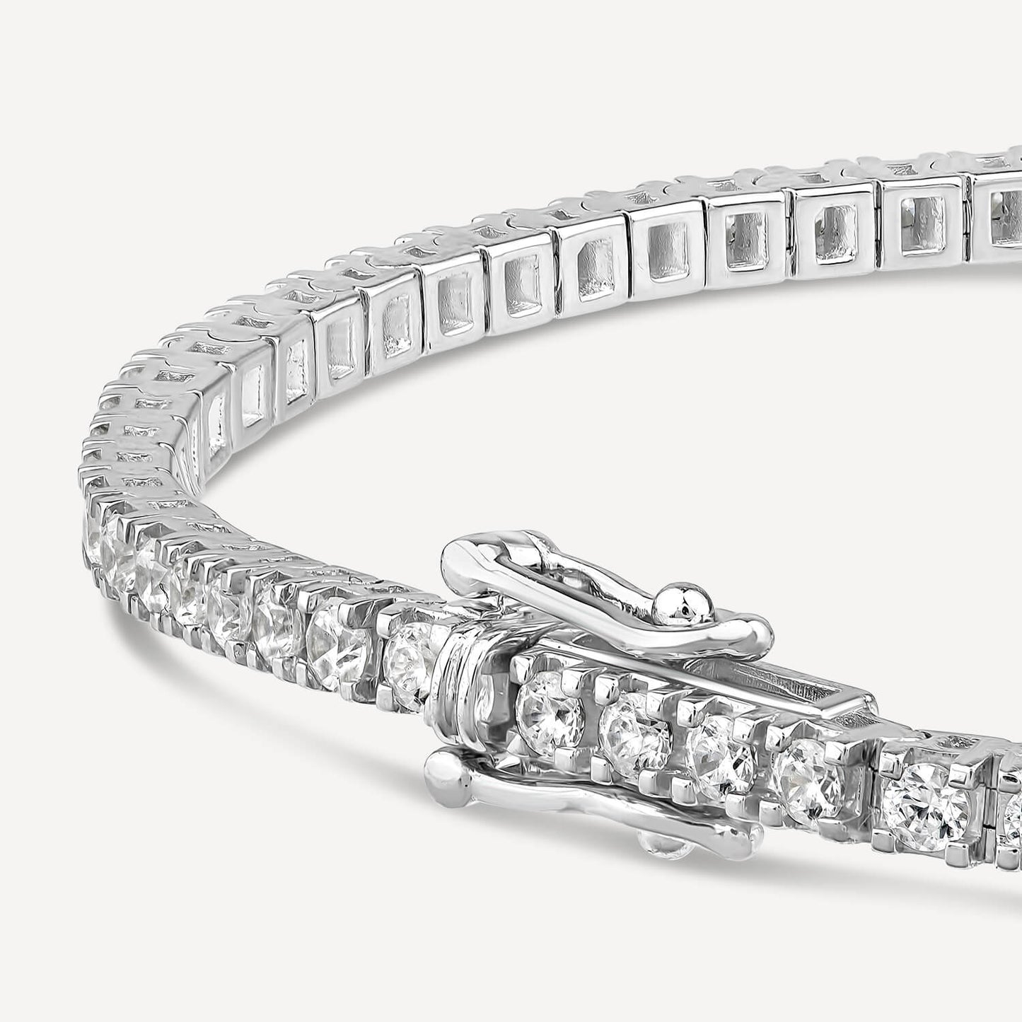 Born 9ct White Gold 3.00ct Lab Grown Diamond Tennis Bracelet