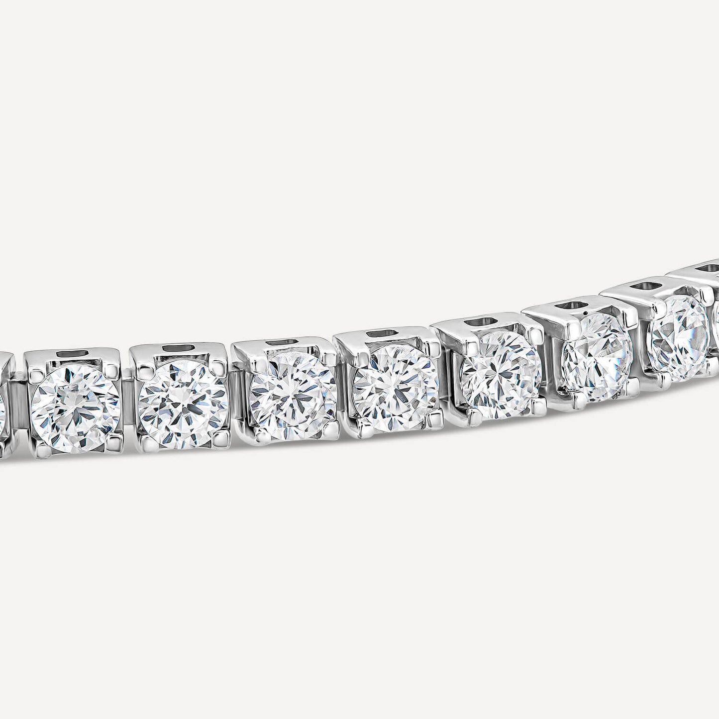 Born 18ct White Gold 5ct Lab Grown Diamond Tennis Bracelet