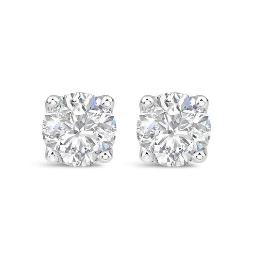 Born 18ct White Gold 1.4ct Lab Grown Round Diamond Stud Earrings