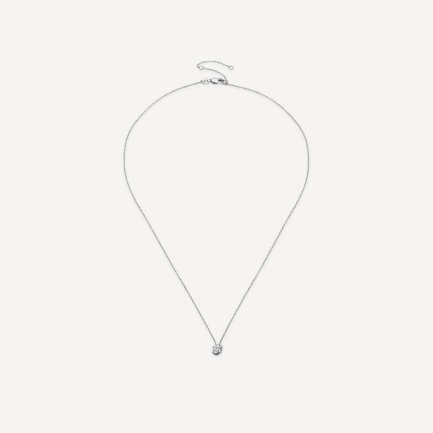 Born 18ct White Gold 0.50ct Lab Grown Round Diamond Pendant