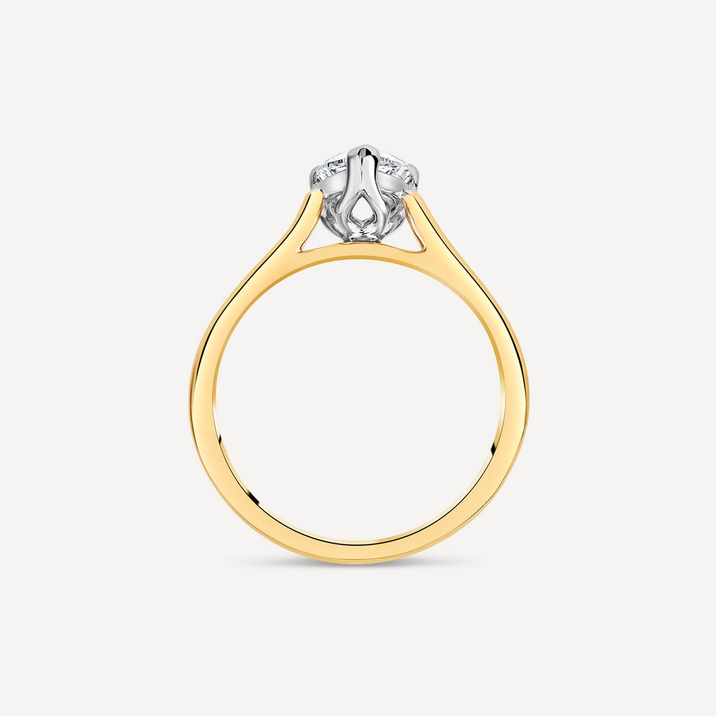 Born 18ct Yellow Gold Lab Grown 1.20ct Pear Diamond Ring