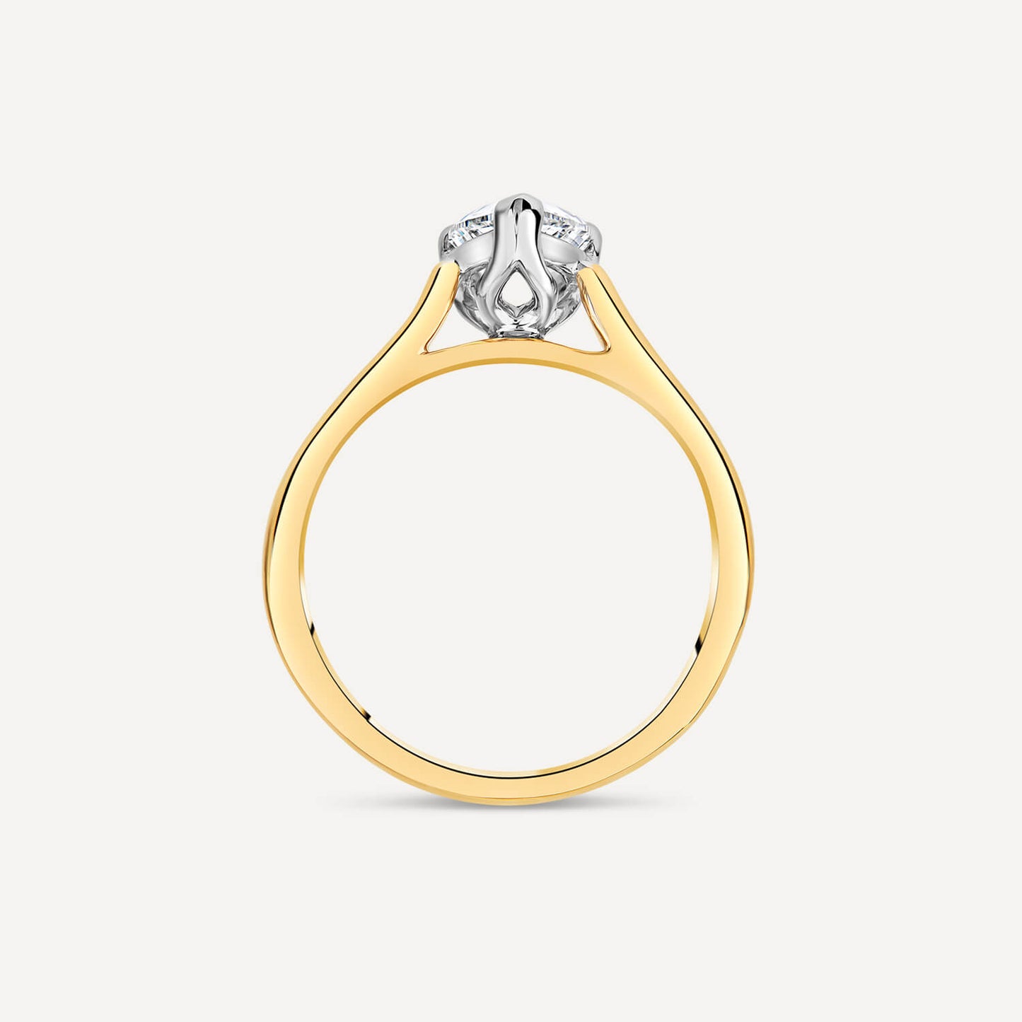Born 18ct Yellow Gold Lab Grown 1.50ct Pear Diamond Ring