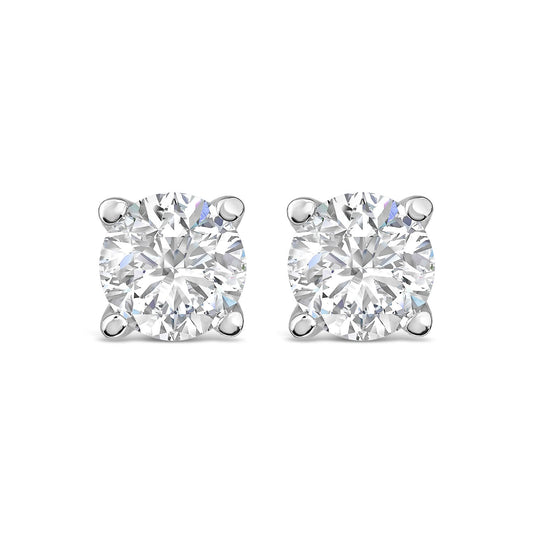 Born 9ct White Gold Lab Grown 0.80ct Diamond Brilliant Stud Earrings