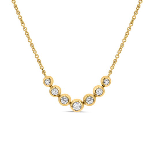 Born Granules 9ct Yellow Gold Lab Grown 0.20ct Round Diamond Necklet
