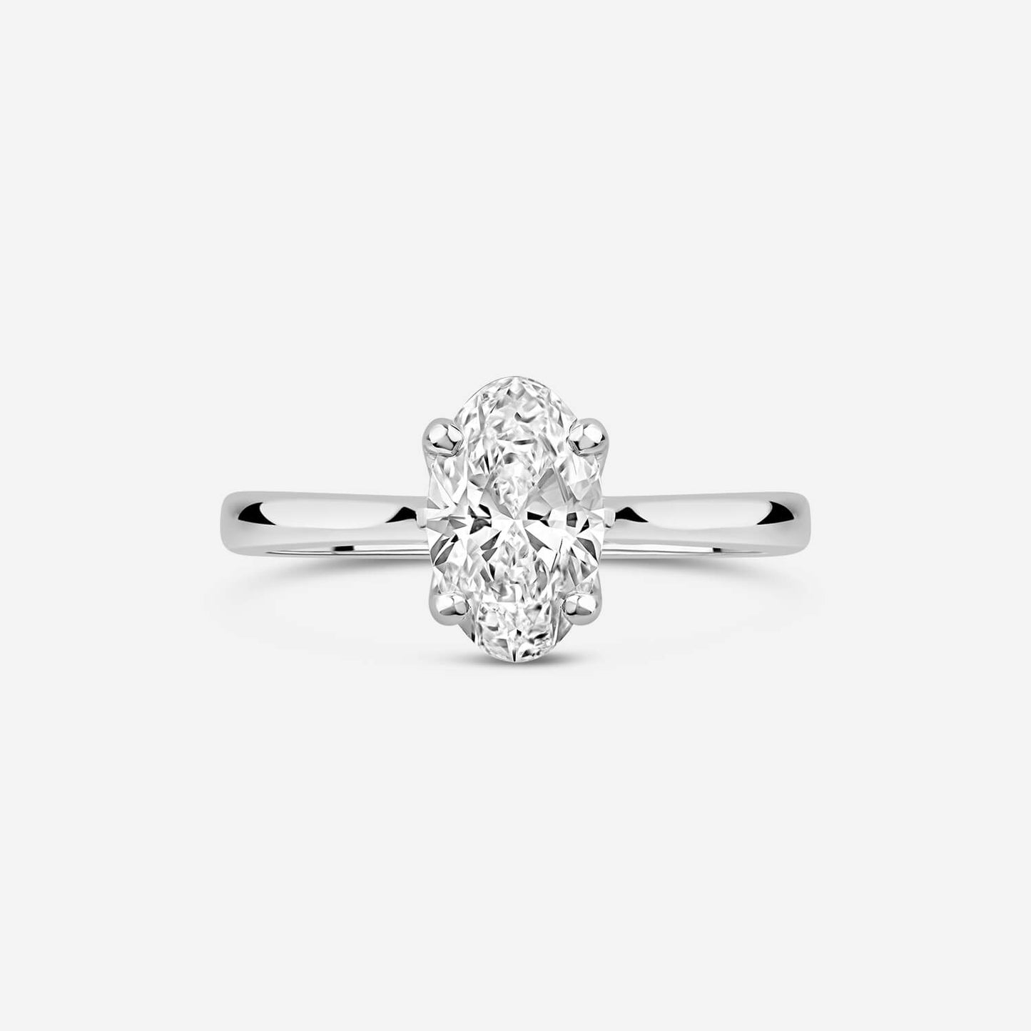 Born Platinum Lab Grown 1.20ct Oval Solitaire Diamond Ring
