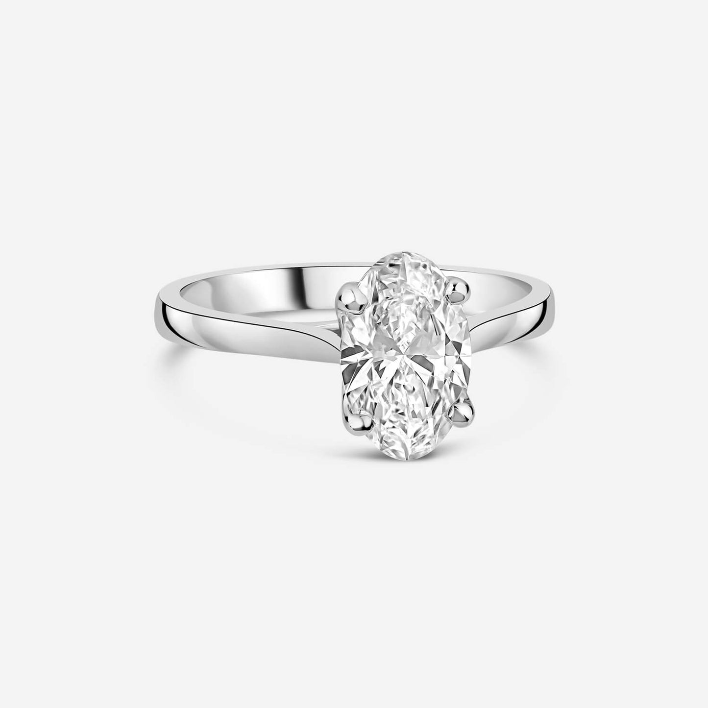 Born Platinum Lab Grown 1.20ct Oval Solitaire Diamond Ring