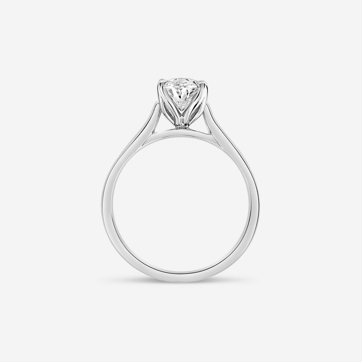 Born Platinum Lab Grown 1.20ct Oval Solitaire Diamond Ring