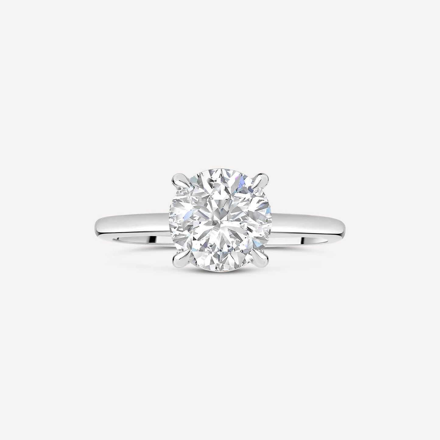 Born Platinum Lab Grown 2.09ct Round Brilliant Diamond Ring