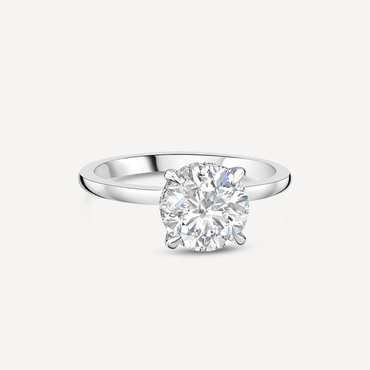 Born Platinum Lab Grown 2.09ct Round Brilliant Diamond Ring